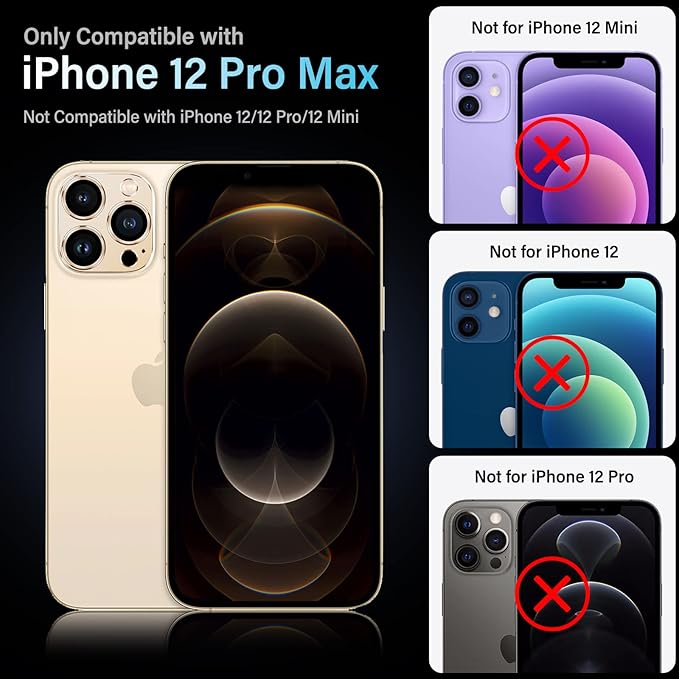 Uyiton for iPhone 12 Pro Max Camera Lens Protector, 9H Tempered Glass Camera - Image 7