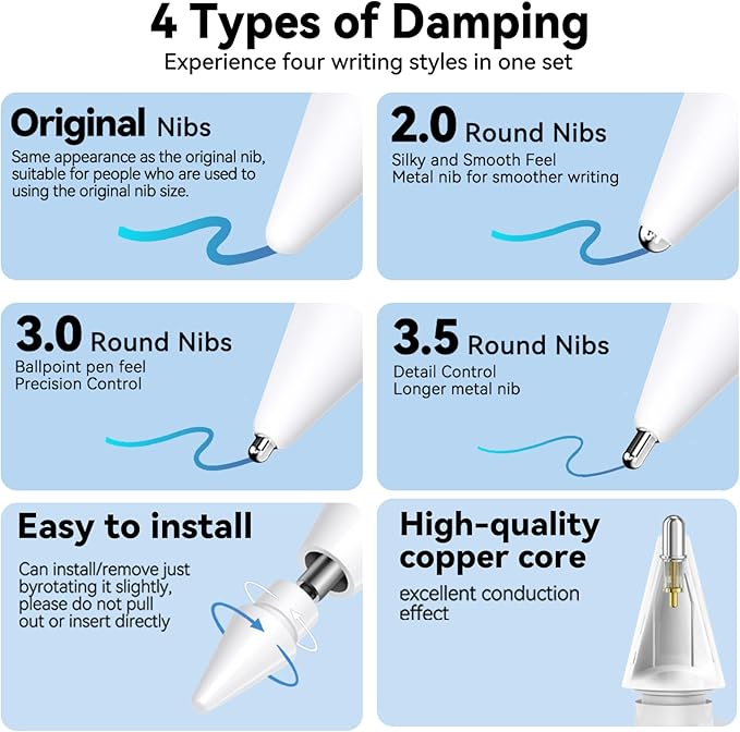 Replacement Tips for Apple Pencil Pro/Pencil 2nd Generation/Pencil 1st - Image 3