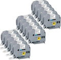 15-Pack 12mm 0.47 Inch Laminated White TZe Tz Tape Replace by BAALAND