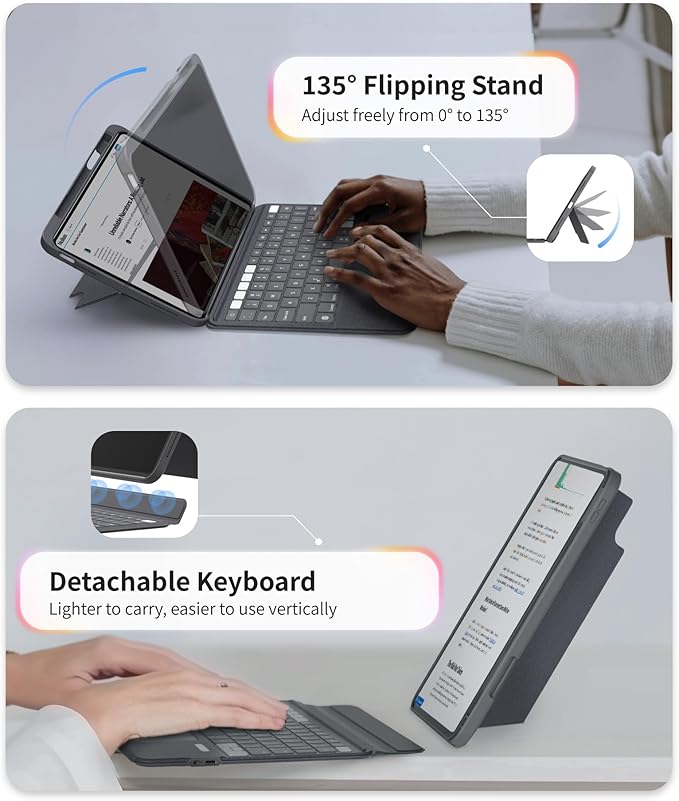 EIP Magnetix Keyboard Case for iPad 11th/10th Generation, - Image 5