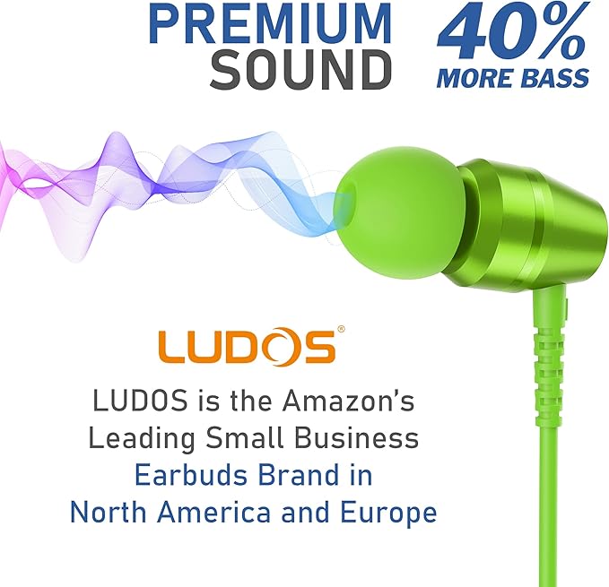 LUDOS OMNITONE Wired Earbuds in-Ear Headphones, 5 Years Warranty, Earphones - Image 7