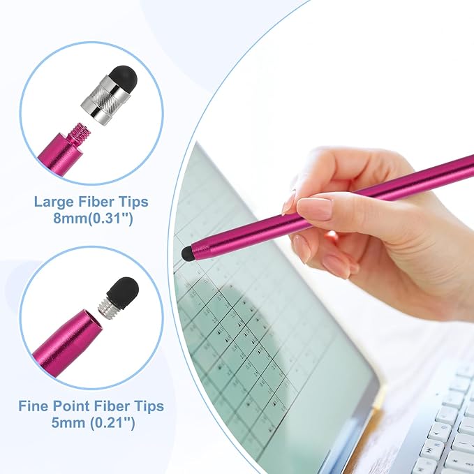 PATIKIL 5 Pcs Stylus Pens for Touch Screen, 2 in 1 High Sensitivity Universal - Image 3