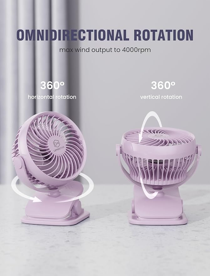 Shinebella AA Battery Powered Clip on Fan - Image 5