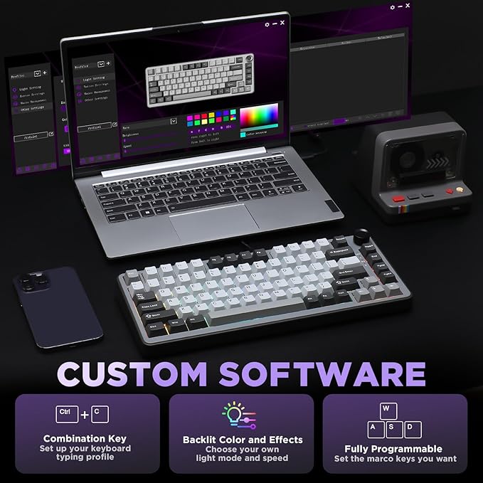 YUNZII B75 Mechanical Keyboard, 75% Layout - Image 4