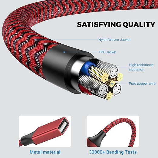 3.3FT USB Splitter 3 in 1 Out, A Male to 3 Female Extension Cable, USB Y - Image 6