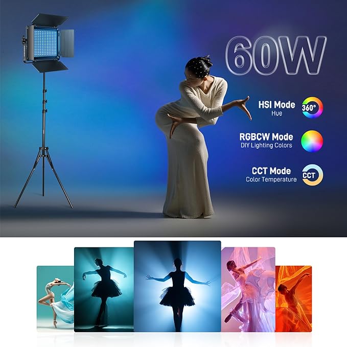 GVM Upgraded 60W RGB LED Video Light - Image 2