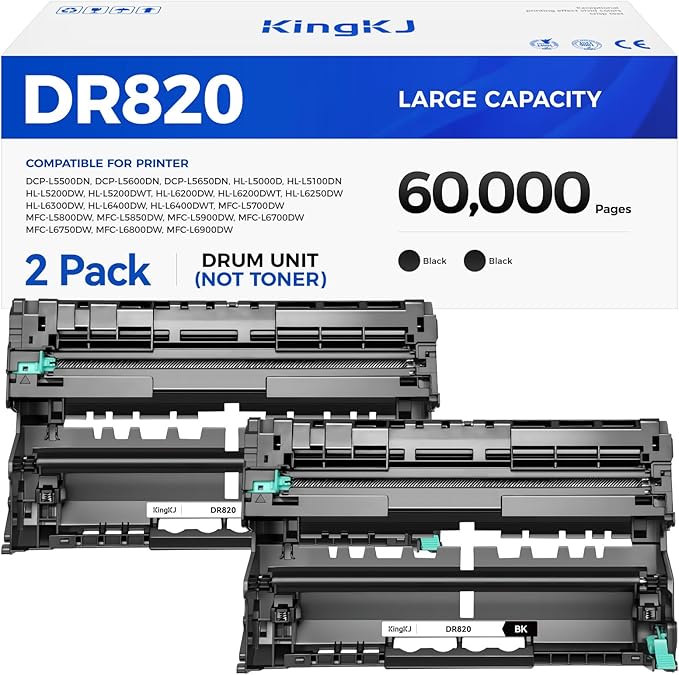 DR820 Drum Unit Replacement for Brother DR-820 Imaging Drum Compatible for by KingKJInkToner