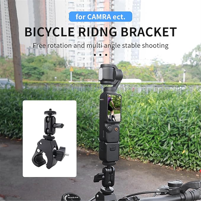 Action Camera Clamp Mount Bike Handlebar Mounts, Universal Compatible - Image 2