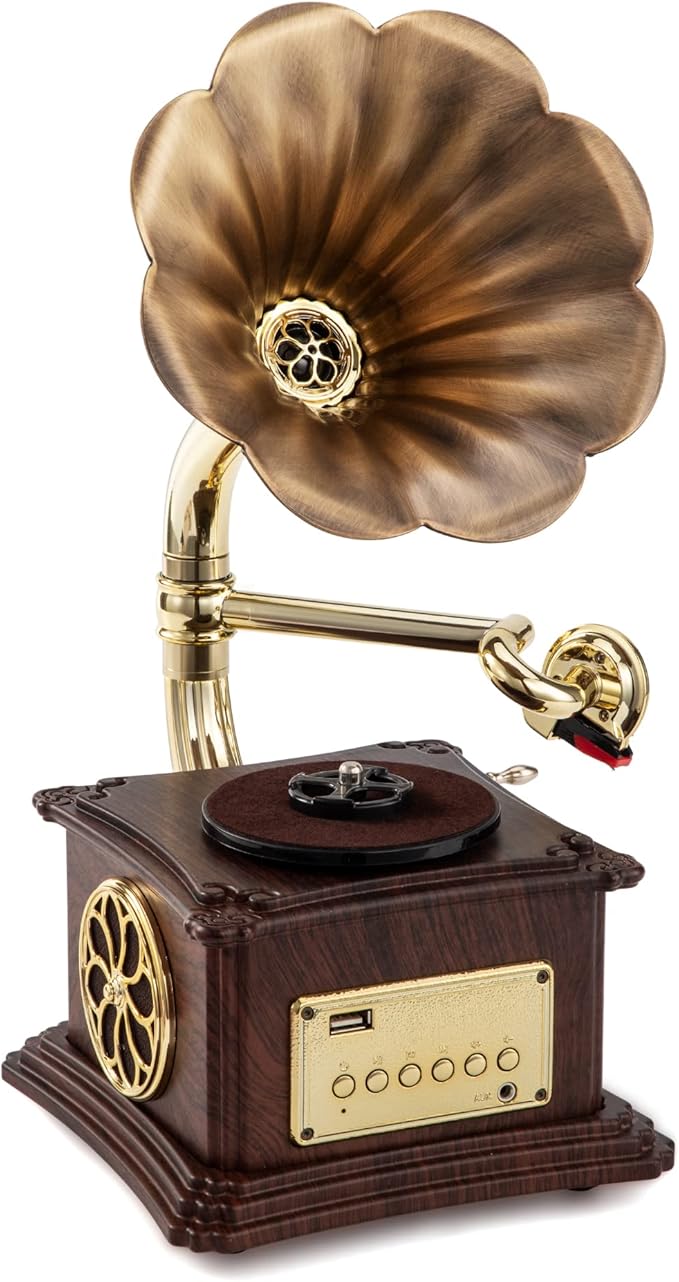 Vintage Style Wooden Record Player by MealgealPhonograph