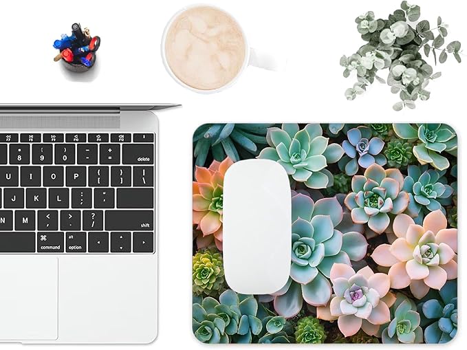 Mouse Pad, Cute Succulent Plants Mouse Pads - Image 6