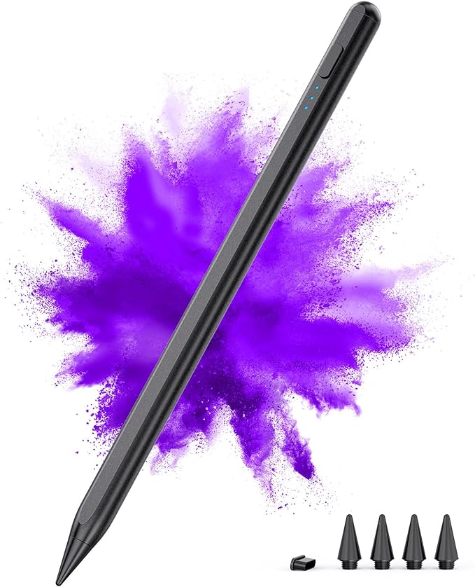 Stylus Pen for iPad 2018-2025, 15Mins Fast Charge for Apple Pencil, Palm by DEGGE