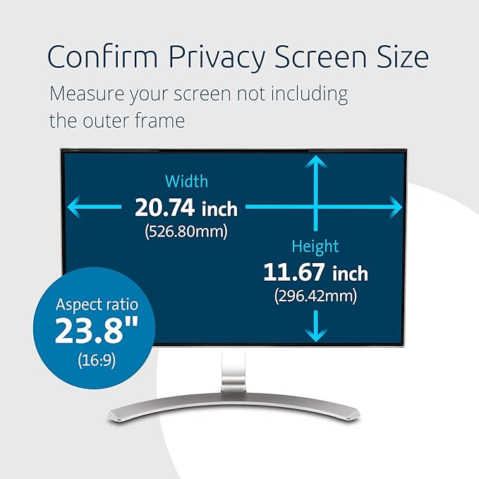 Kensington MagPro 23.8 Inch Magnetic Computer Privacy Screen - Image 2