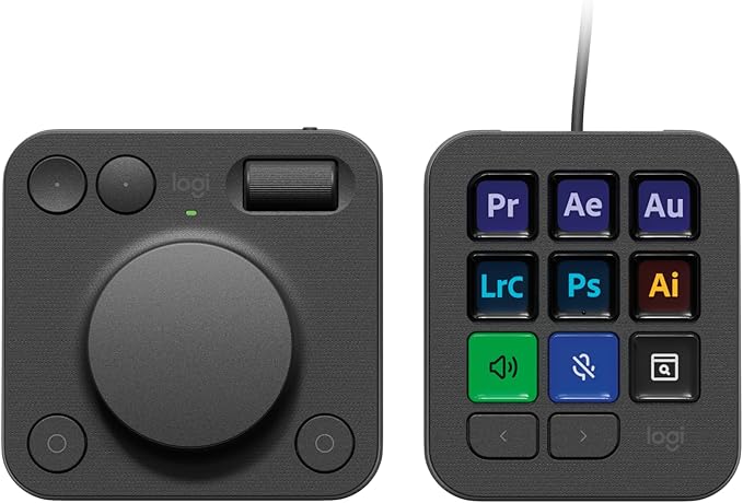 Logitech MX Creative Console, 9 Customizable LCD Keys, Stream Deck Accessories by Logitech