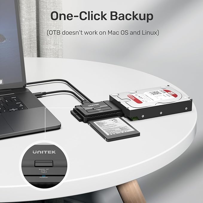 Unitek USB C to IDE and SATA Converter External Hard Drive Adapter Kit - Image 4