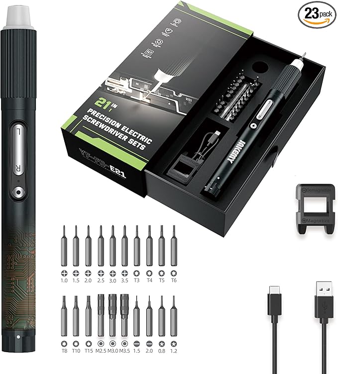 JAKEMY Cordless Electric Screwdriver, Upgraded 3 Gear Adjustable Torque by JAKEMY