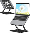 Aluminum Laptop Stand for Desk – Adjustable Ergonomic Laptop Riser, Foldable & by Axbima