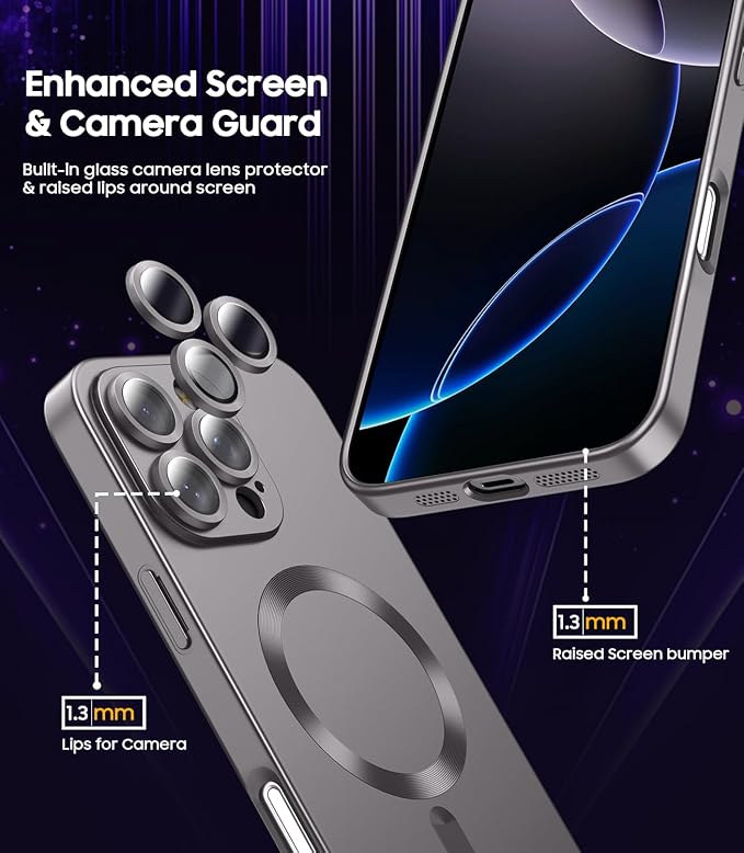 Magnetic for iPhone 16 Pro Max Case Slim Soft Silicone Bumper Shockproof - Image 4
