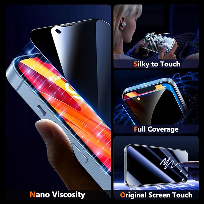 UniqueMe for iPhone 13/13 Pro / 14 Privacy Screen Protector - Image 3