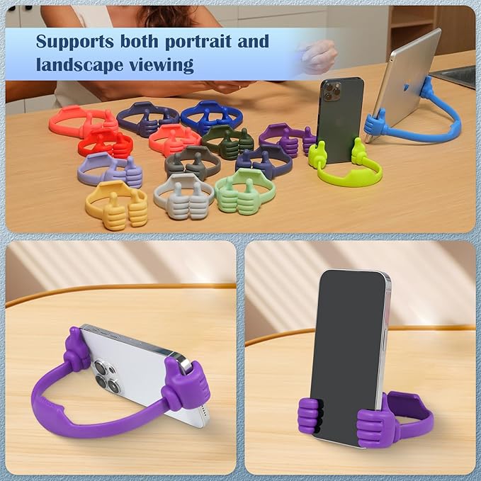 Honsky Cell Phone Stand Holder 2-Pack, Thumbs Up Lazy Phone Stand, Universal - Image 4