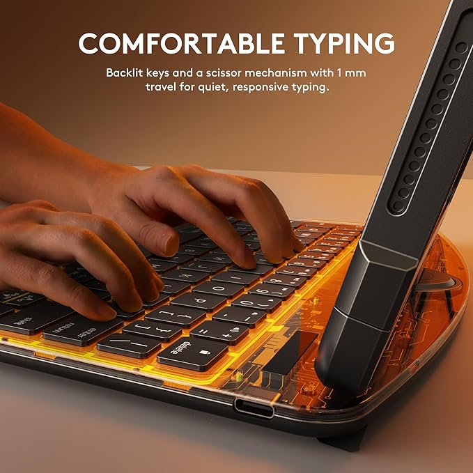 GUSGU Transparent Case with Wireless Keyboard - Image 5