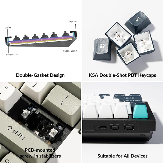 Keychron Q6 Max QMK/VIA Bluetooth Wireless /2.4 GHz/USB-C Wired Custom - Image 7