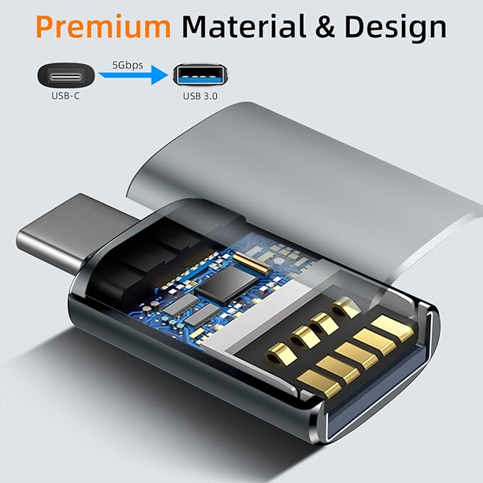   USB to USB C Adapter, USB C Male to USB 3.0 Female - Image 4