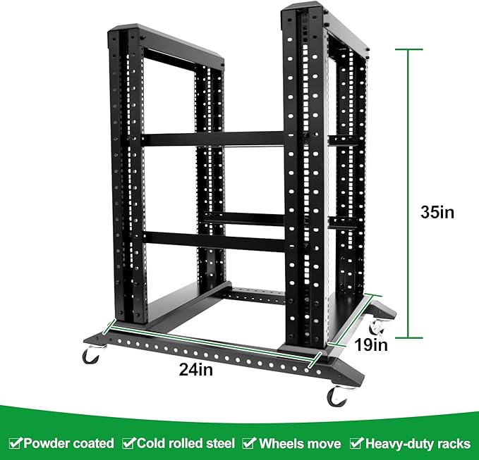 15U Server Rack/4-Post 19in Network Rack/Open Frame Rack - Image 2