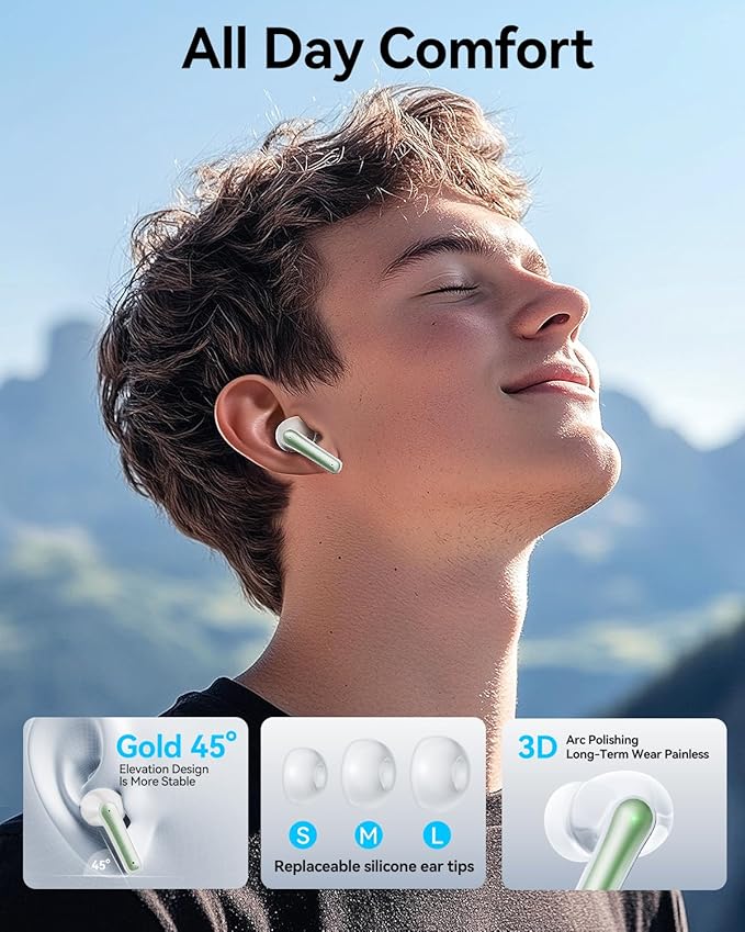 Wireless Earbuds, 40 Hours Playtime, Lightweight in-Ear Earphones - Image 6