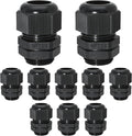 10 Pcs 3/4" NPT Nylon Cable Glands, IP68 Waterproof Adjustable Cord Grip Cable by Bonsicoky