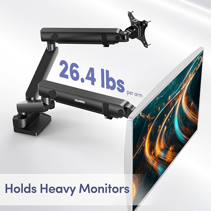 Dual Monitor Mount for Desk, Heavy Duty Dual Monitor Stand for 17 to 35 inch - Image 3