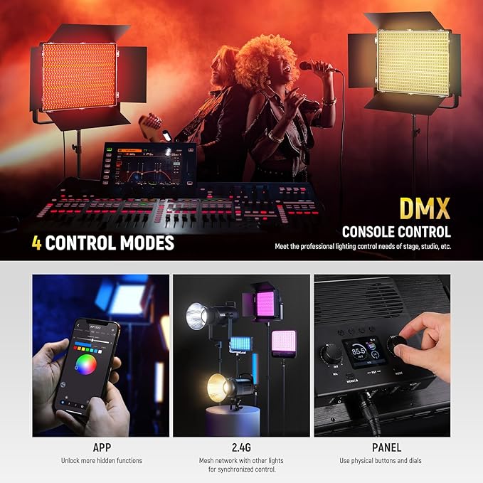 NEEWER 150W RGB LED Panel Video Light Kit - Image 7