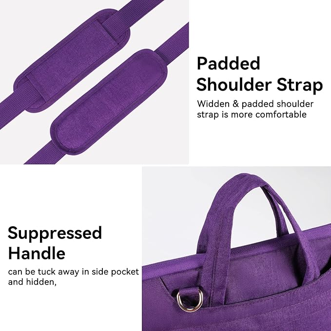 Voova Laptop Bag 13 14 Inch for Women, Waterproof Computer Sleeve Carrying Case - Image 4