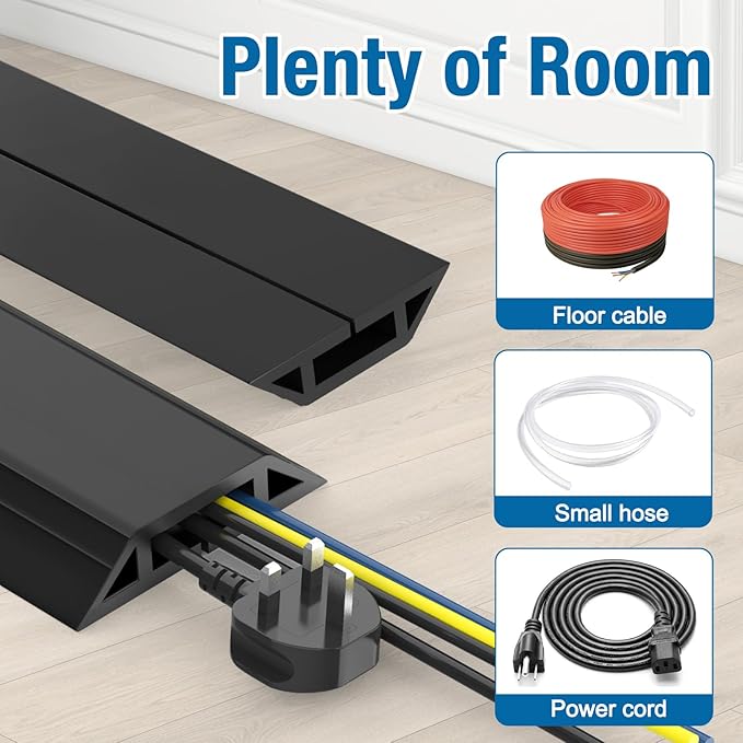Eapele 4 ft Floor Cord Cover Heavy Duty Cable Protector, Prevent Trip Hazard - Image 6
