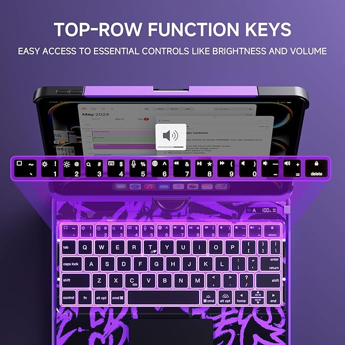 Transparent Case with Keyboard iPad Air 11 Inch, Compatible 10.9" iPad Air - Image 8