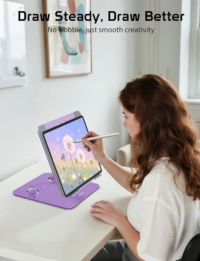 Aluminum Laptop Stand for Desk – Adjustable Ergonomic Laptop Riser, Foldable & - Image 7