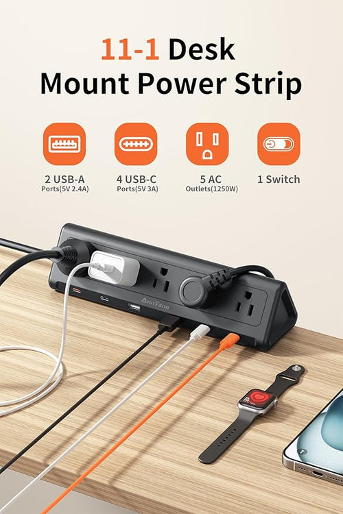 10 FT Desk Clamp Power Strip - Image 2