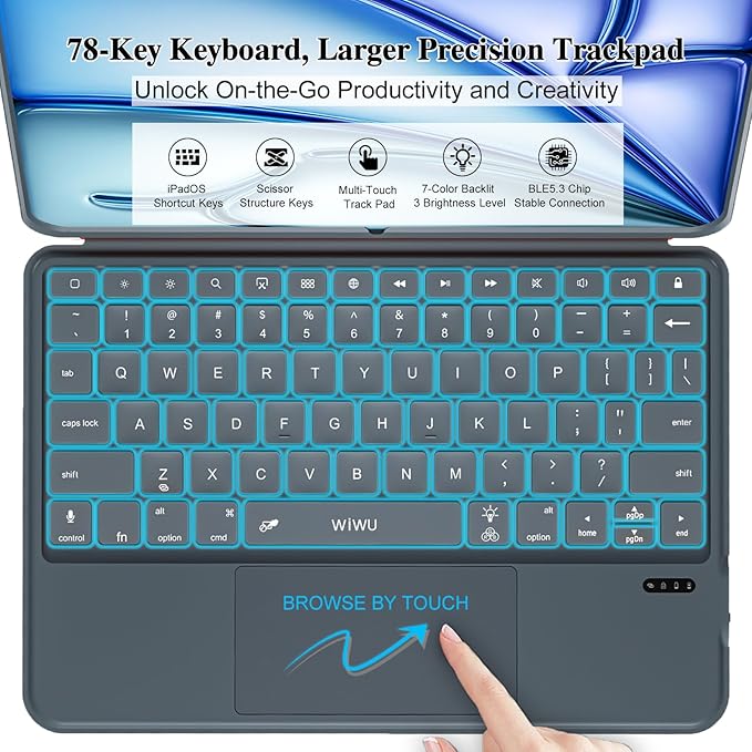 iPad Air 11 inch Case with Keyboard, Pro 11, iPad A16 11th/10th, Flex Magnetic - Image 5