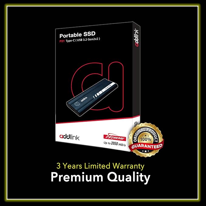 Addlink P21 1TB Portable External SSD, 000MB/s Read, USB 3.2 Gen 2x2, - Image 7