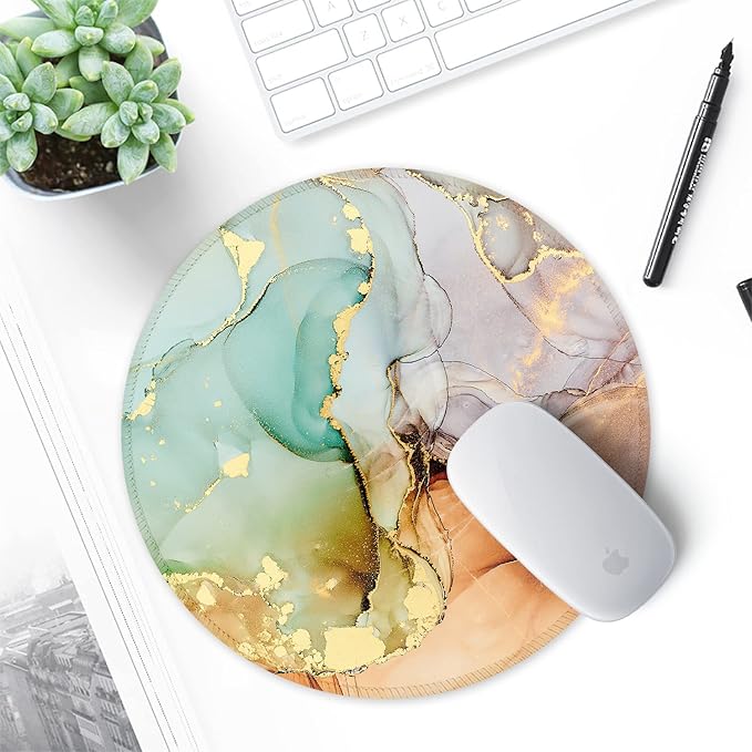 ITNRSIIET Round Mouse Pad with Stitched Edge Premium-Textured Waterproof - Image 7