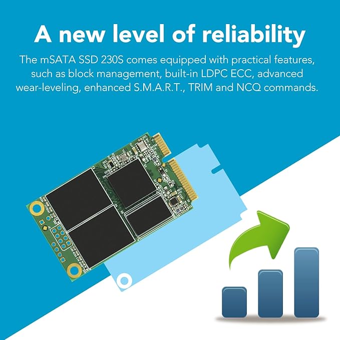 Transcend TS64GMSA230S 64GB SATAIII mSATA SSD 230S Internal Solid State Drive - Image 9