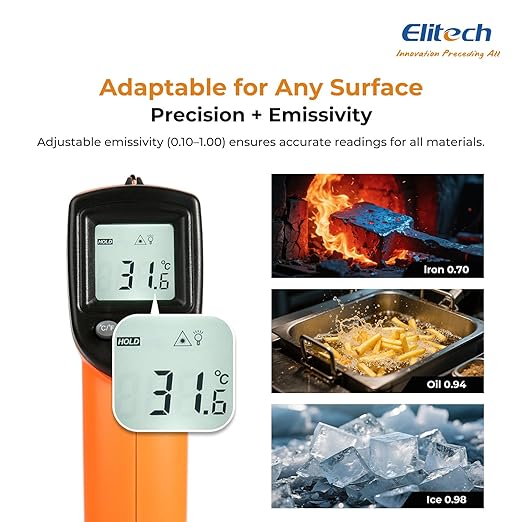 Elitech 2Pack Laser Temperature Gun, Non-Contact Digital Infrared Thermometer - Image 5