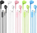 Earbuds Headphones with Microphone Pack of 5, Noise Isolating Wired Earbuds by Jogteg