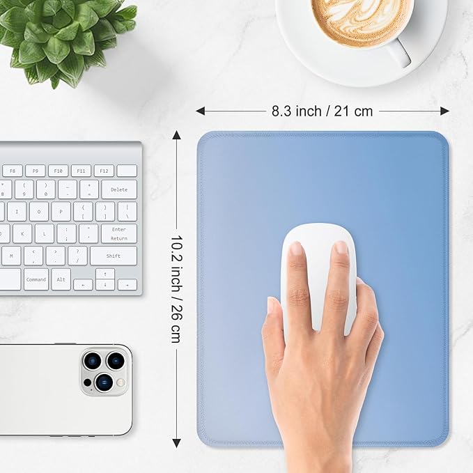 ITNRSIIET Mouse Pad Non-Slip Rubber Base Smooth Surface Stitched Edges - Image 3