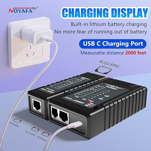 NOYAFA Network Cable Tester for RJ45, RJ12 /Cat5, Phone Line Cat3, Ethernet - Image 8