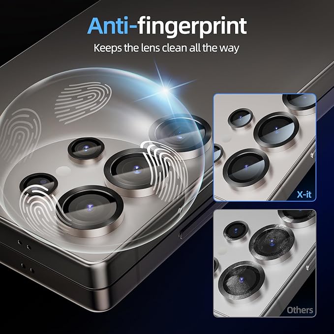 X-it Camera Lens Protector for Samsung S25 Ultra, 9H Tempered Glass, - Image 6