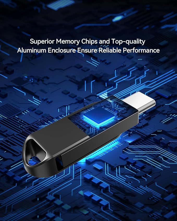 128GB 2-Pack USB C Flash Drive, Dual Drive USB 3.0 and Type C Thumb Drive Up to - Image 5