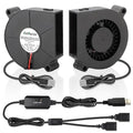 60mm x15mm 2 Pack Small USB Blower Fan 5V by AmRunJe-CalmDownYourDevice
