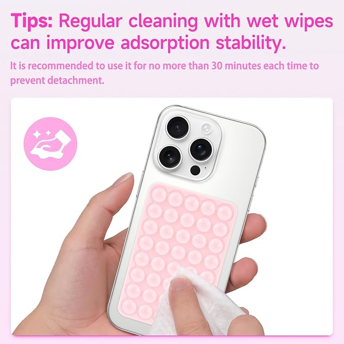 Silicone Suction Phone Case Mount, Non Slip Suction Cup Phone Mount, Phone - Image 7