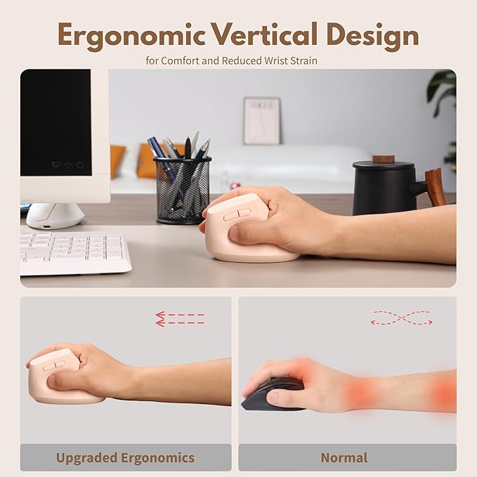 Vertical Mouse Wireless, Rechargeable - Image 3