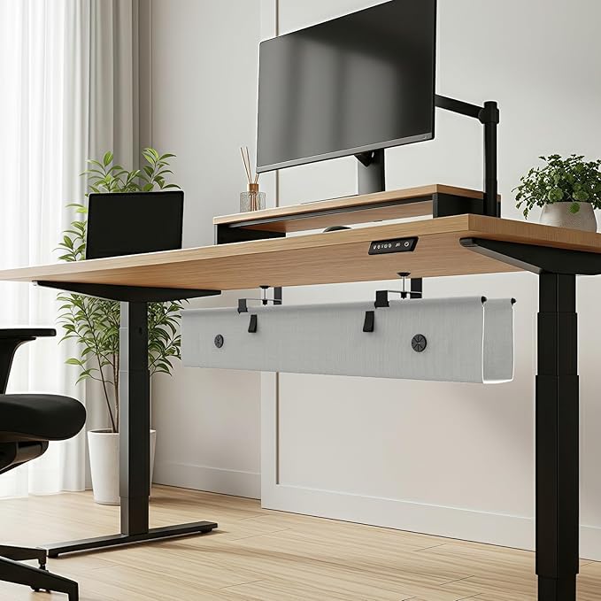 Under Desk Cable Management Tray, 40-inch No-Drill Cord Organizer - Image 2